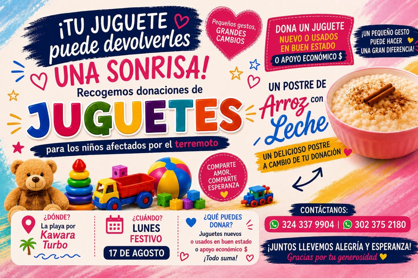 🧸  ¡TU JUGUETE puede devolverles UNA SONRISA! 💛